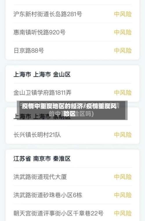 疫情中重度地区的经济/疫情重度风险区-第3张图片