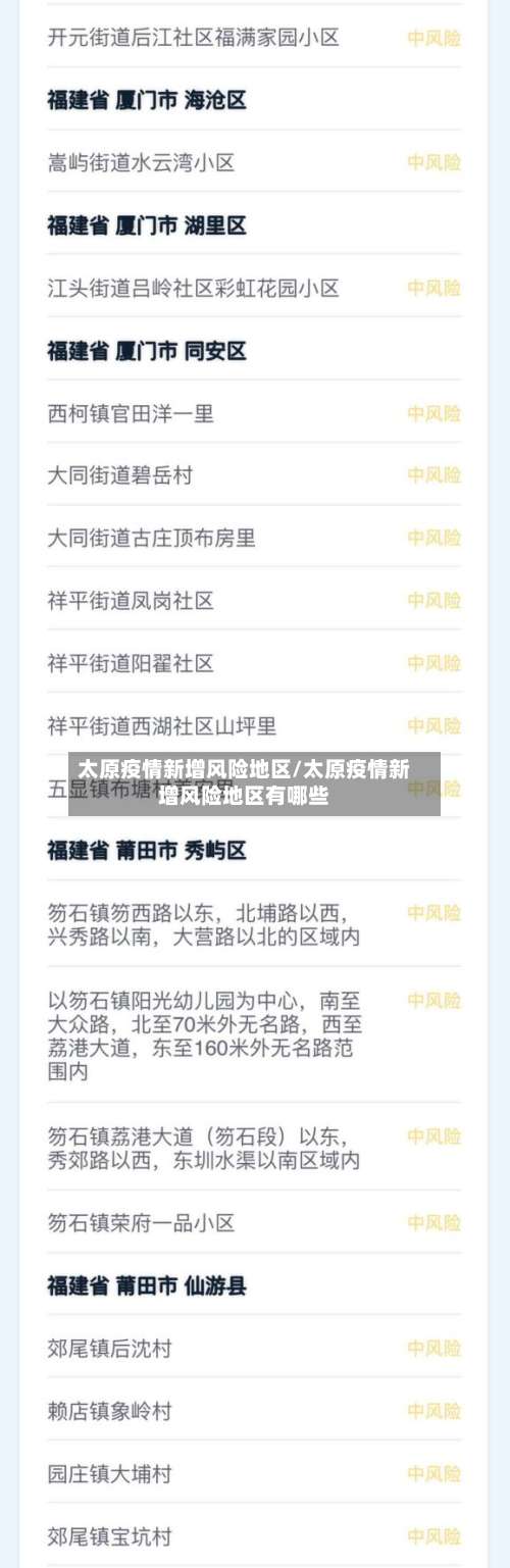 太原疫情新增风险地区/太原疫情新增风险地区有哪些-第1张图片